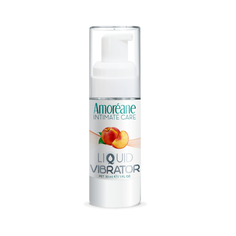 Жидкий вибратор "Amoreane" персик, 30ml 