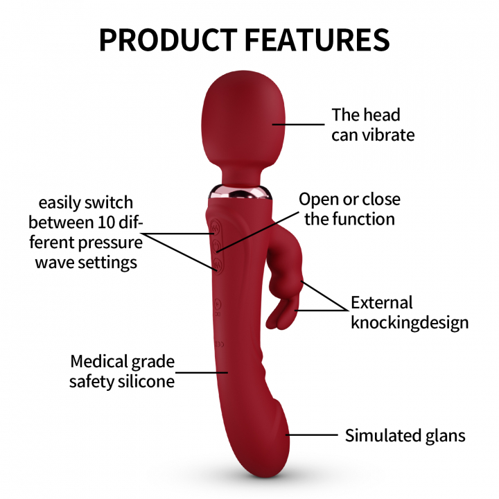 Вибратор-массажер "Peter The Great" красный 